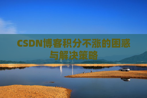 CSDN博客积分不涨的困惑与解决策略